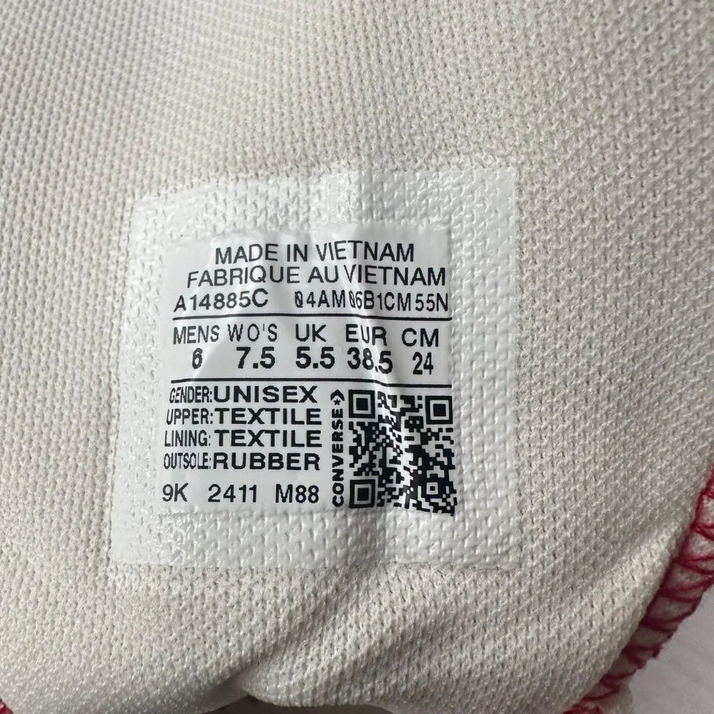 ✨Converse Run Star Hike Hi 7.5 Womens shoes Cross Stitch Roses Sneakers A14885C - Picture 9 of 12